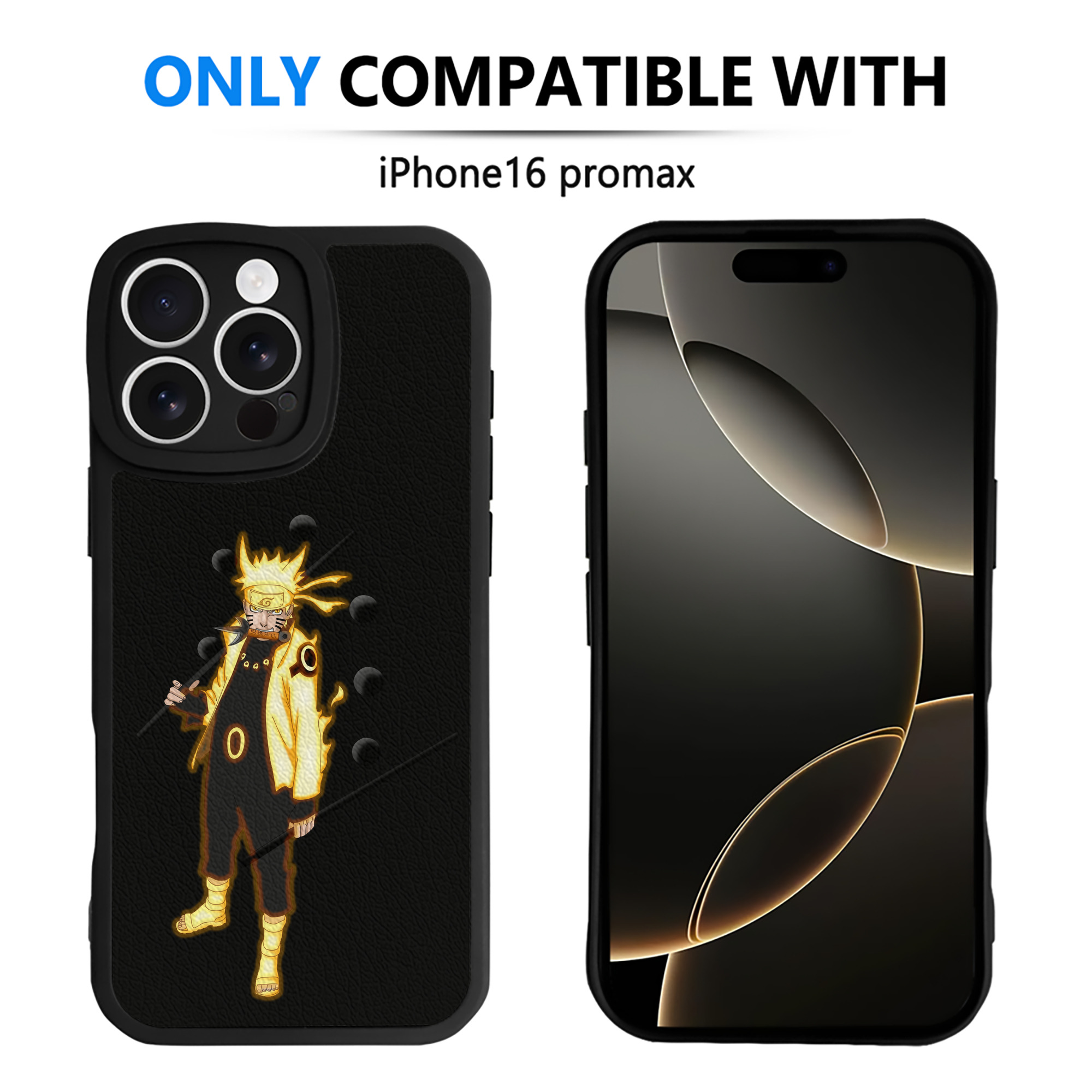 （画像用） NARUTO -ナルト- うずまき ナルト Uzumaki Naruto 【iPhone 16シリーズ対応】シリコンスマホケース（レザー調） 材質：シリコン